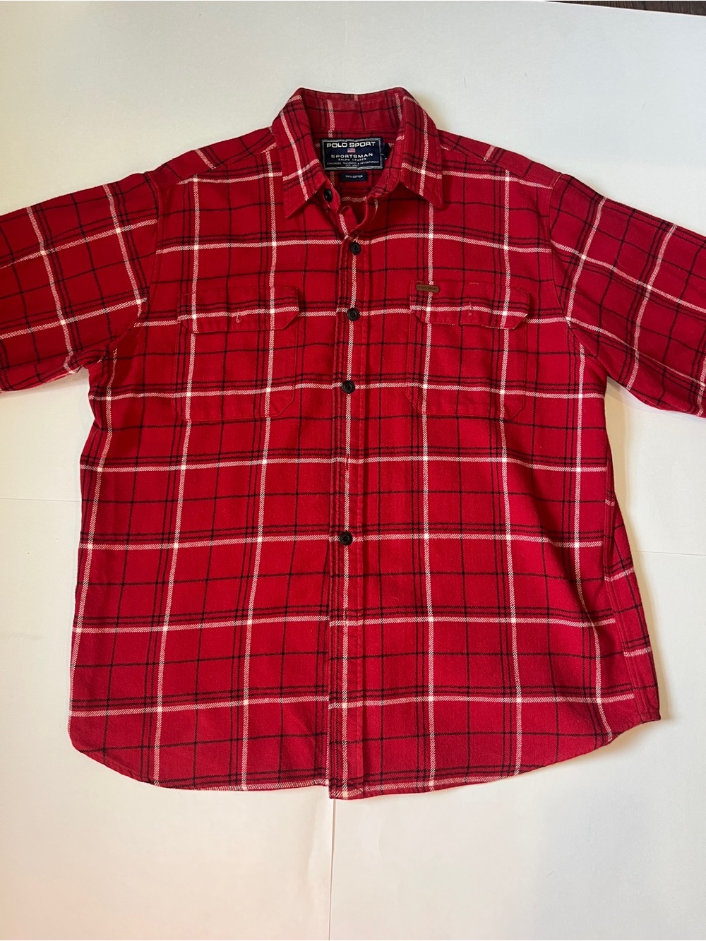 Ralph Lauren Red Plaid Short-Sleeve Button-Down Shirt